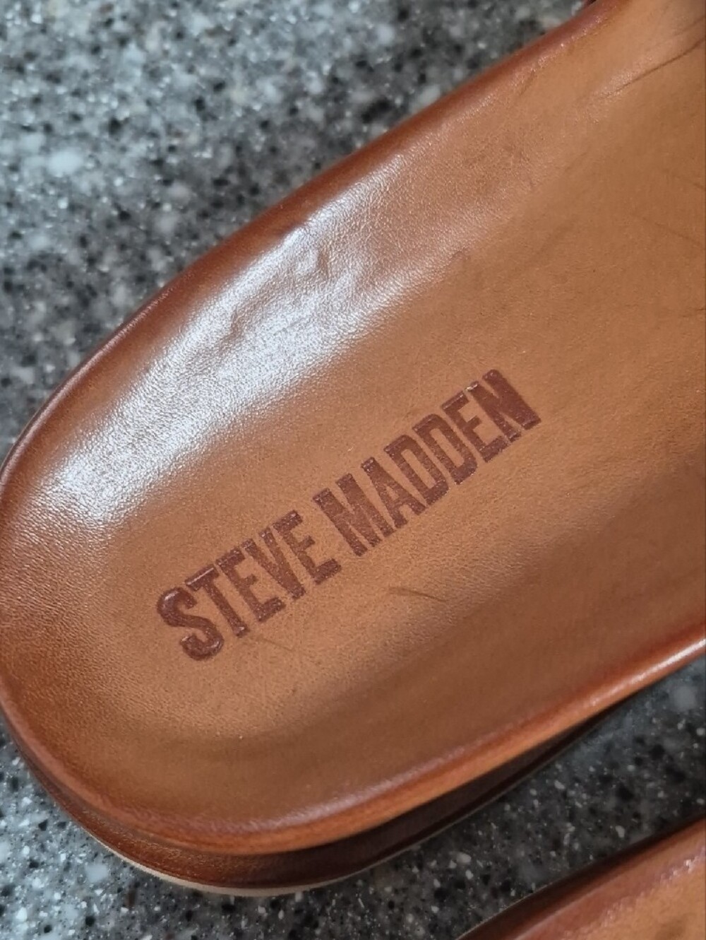 Steve Madden Woven Buckle Slide Sandals in Cream and Tan - Picture 2 of 6